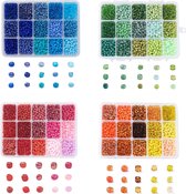 Kralen Starterskit 4 Dozen | Kralen set voor sieraden maken | Glas Zaad Kralen | Kit voor Sieraden Maken | Rocailles | DIY | Kralen |  Volwassenen | Kralenset | Seed Beads | Geel,