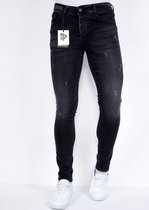 Zwarte Jeans Heren Stretch Slim fit - DP/S-21 -Zwart