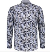 Overhemd Slim Fit Print Wit (303282 - 100)