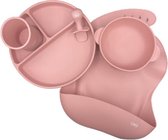 Baby - Serviesset 5-Delig - Bord, Beker, Kom, Slab & Bestek - Kinderservies - Kraamcadeau Jongen - Roze