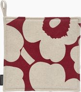 Marimekko Pieni Unikko pannenlap Gebloemd Rood