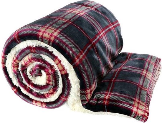 Unique Living Plaid Larsson - 150x200 - Antraciet