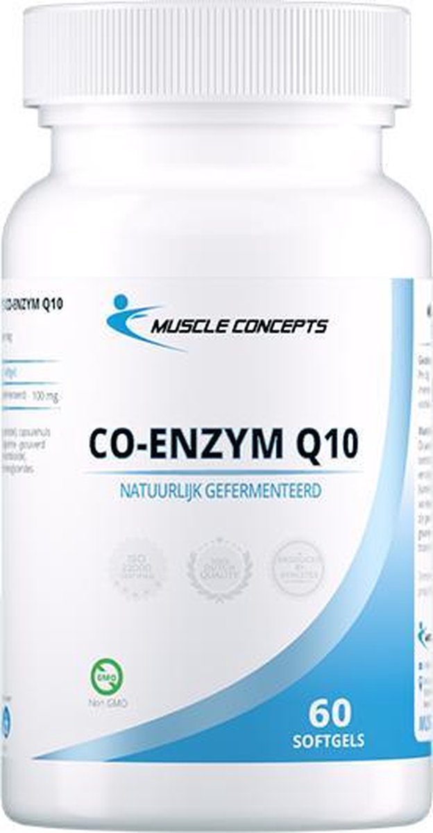 Goedkoopste Co-Enzym Q10 - Zuivere Kwaliteit - 60 softgels | Muscle Concepts