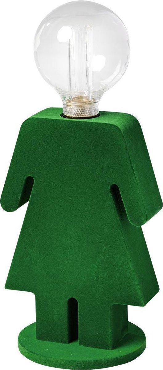 ETH - Tafellamp - Nachtlamp Family Eva - velours - groen