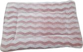 Super Soft Extra Dik Hondenkussen Creme/Rood 75x50 CM