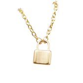 Ketting met slotje - Goud - 55CM