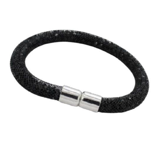 Bijoux by Ive - Kristal armband - zwart - 20cm