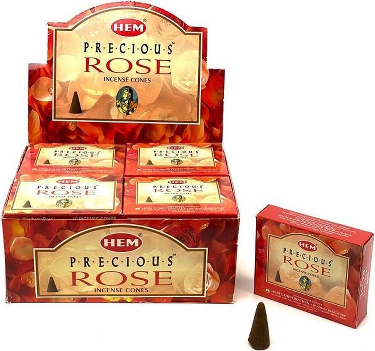 HEM Wierook Kegel Precious Rose (12 pakjes)