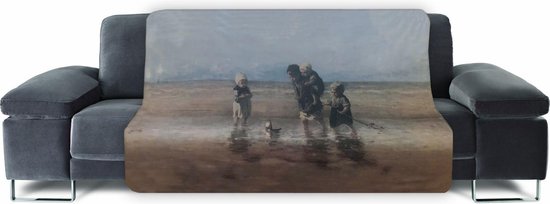 Dunne Fleecedeken - Plaid – kunst - 150 x 120 cm - Kinderen der Zee