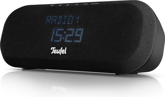 Teufel RADIO ONE – Radiosveglia Bluetooth Con DAB+/FM, Suono HiFi, Due Sveglie E Ricarica USB, Nera