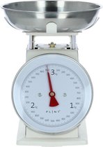 P L I N T | by Bluetoolz® | Retro analoge keukenweegschaal | met drie jaar garantie | Creme