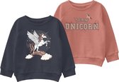NAME IT NKFVENUS 2P LS SWEAT BRU OOO Meisjes Trui - Maat 98