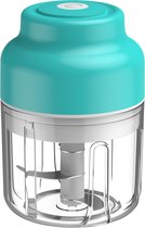 Kitchen Sisters Automatische Snijder Hakmolen Turquoise - Food Chopper - Snijder - 250 ml - USB oplaadbaar