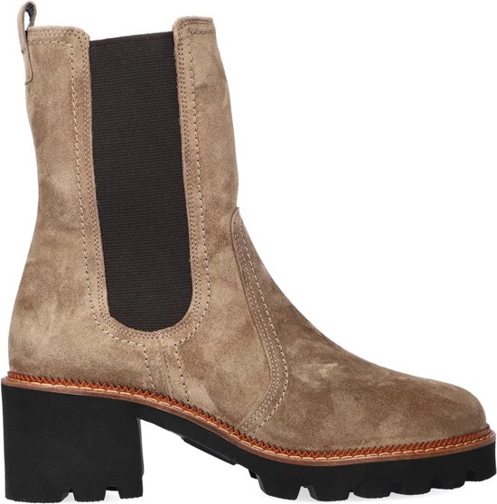 Taupe Paul Green Enkellaarsjes - Verest Schoenen