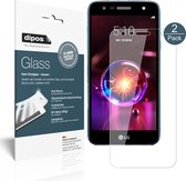 dipos I 2x Pantserfolie helder compatibel met LG X5 2018 Beschermfolie 9H screen-protector