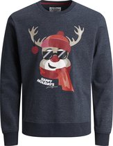 JACK&JONES ORIGINALS JORLETITSNOW SWEAT CREW NECK XMAS Heren Trui - Maat XXL