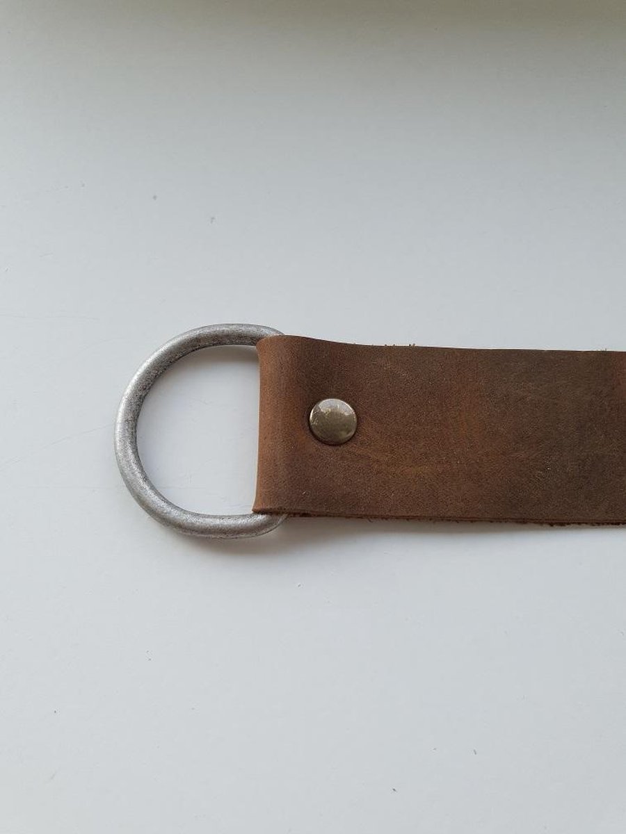 Bij Lien Gordijn Embrasse van leer Ranger Cognac 3 x 50 cm