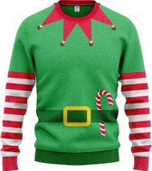 JAP Foute Kersttrui - Christmas Elf voor Kinderen - Kerst - Kerstcadeau - 11/13 Jaar - Groen