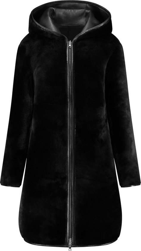 LEATHER HYPE - omkeerbare lammy coat dames - winter jas - maat S | bol.com