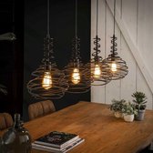 BELANIAN - Vintage hanglamp - Hanglampen - Wald Vintage Hanglamp Zwart, 4 lichts Rechthoekig - Loft industrieel Hanglamp