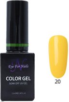 Eye For Nails Gellak Gel Nagellak Gel Polish Soak Off Gel - Kleur Geel/Yellow 020 - 12ML