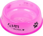 Voerbak Hond - drinkbak - Roze - 21 cm