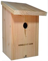 Professionele vogelhuisje naturel - zeer duurzaam - processierups betrijding - koolmees - nestkast
