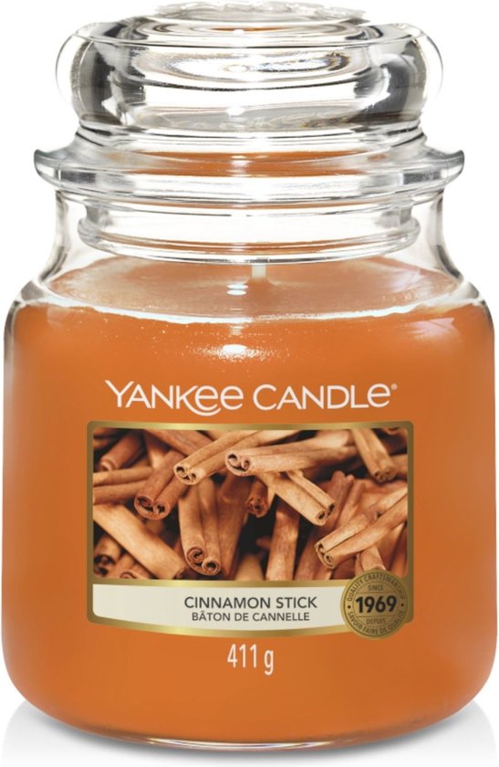 Bougie parfumée Yankee Candle Medium Jar - bâton de cannelle