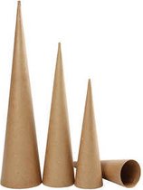 Hoge kegels, 30-40-50 cm, 8-9-11,5 cm, 3 stuk