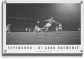 Walljar - Feyenoord - UT Arad Roemenië '70 - Muurdecoratie - Plexiglas schilderij