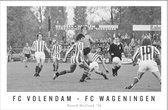 Walljar - FC Volendam - FC Wageningen '76 - Zwart wit poster met lijst