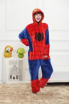 Spiderman onesie - Lekker warm & fluffy - Ook als pyjama te gebruiken - Spiderman huispak- Lengtemaat 165-175