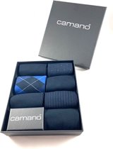 Camano GIFTBOX  7 Paar - Herensokken - Ca Soft Anti Druk - Blauw - 39-42