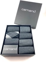 Camano GIFTBOX  7 Paar - Herensokken - Ca Soft Anti Druk - Grijs - 43-46