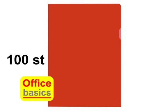 Foto: Insteekhoes l map office basics pp 100 stuks rood