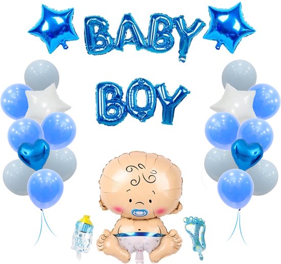 It's a boy MagieQ Babyshower Geboorte Jongen Versiering - blauw baby  decoratie -... | bol.com