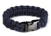 Sallie 1878 Armband 15mm Steel Navy Blue Polsmaat 17cm