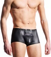 Heren exotic sexy Boxershort / underwear zwart wetlook Maat M