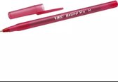 Balpen BIC Round Stic M rood - 8 stuks