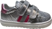 Naturino velcro's rubberen tip lederen sneakers Seam zilver fuxia mt 21