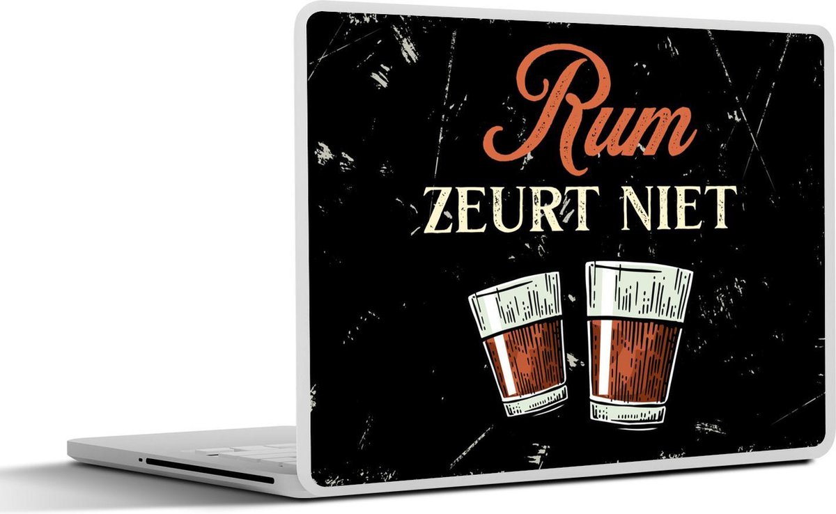 Afbeelding van product SleevesAndCases  Laptop sticker - 10.1 inch - Rum - Glazen - Spreuken - Cadeau voor man