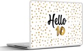 Laptop sticker - 17.3 inch - Jubileum - Goud - Decoratie - 40x30cm - Laptopstickers - Laptop skin - Cover