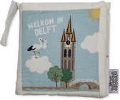 Zacht babyboekje Delft - 100% katoen - fairly made - in mooie geschenkverpakking