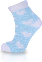 Huissokken dames - Bedsokken - Warme sokken dames - Fluffy sokken - GRATIS sokkenclip - Licht blauw