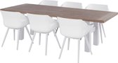 Hartman Dining Tuinset Yasmani Sophie - 7-delig - Aluminium en Teak - Wit