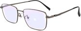 Blauwe filter bril – Computerbril – Model S – Zwart – Titanium - Blauwfilter bril kantoorbril