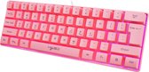 HXSJ V700 RGB Membraan gaming toetsenbord - 61keys - Roze