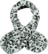 Sarlini | Baby Girl | Fake Fur Leopard Sjaaltje | Zwart/Wit