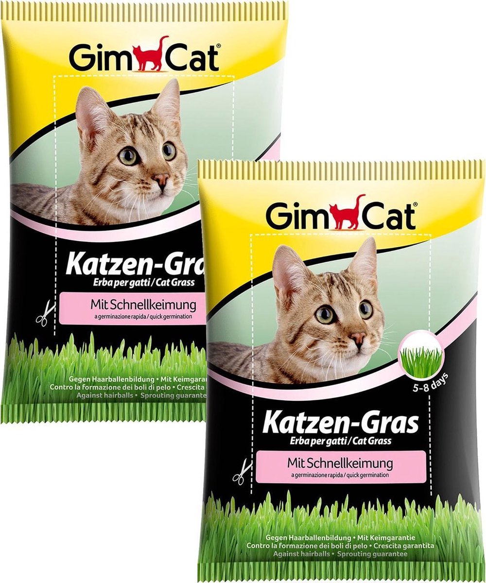 GimCat Kattengras in Snelkiemzak - Kattensnack - 2 x 100 g