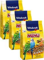 Vitakraft Parakeets Premium Menu - Nourriture pour oiseaux - 3 x 500 g